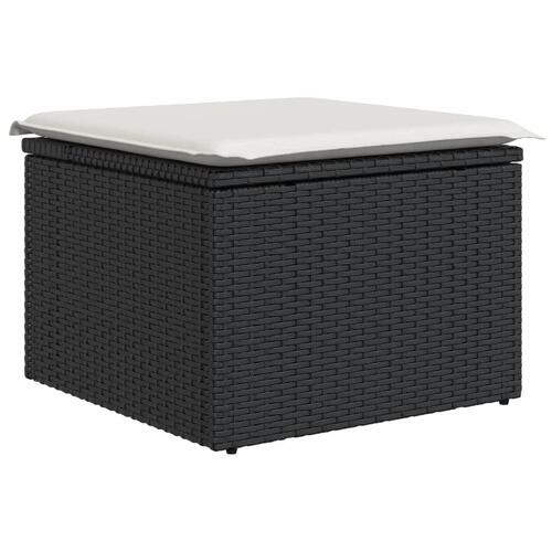 Sofasæt til haven 5 dele med hynder polyrattan sort