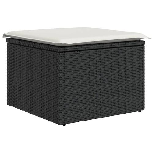 Sofasæt til haven 5 dele med hynder polyrattan sort