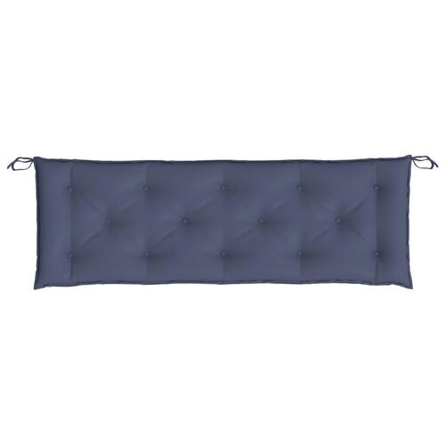 Hynder til havebænk 2 stk. 150x50x7 cm oxfordstof marineblå