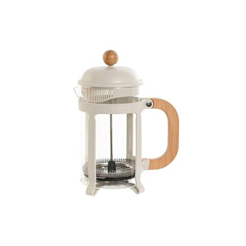 Kaffekande med stempel Home ESPRIT Hvid Natur Rustfrit stål 800 ml 15 x 10 x 22 cm