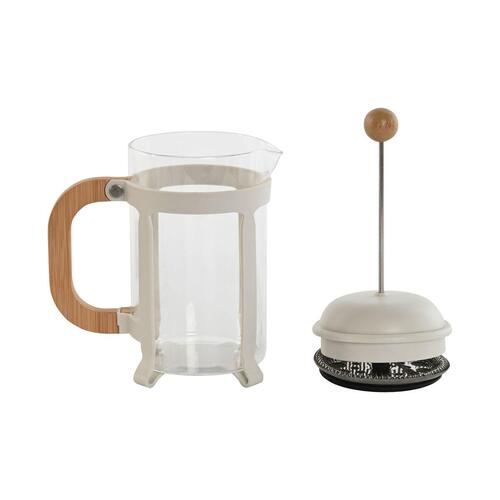 Kaffekande med stempel Home ESPRIT Hvid Natur Rustfrit stål 800 ml 15 x 10 x 22 cm
