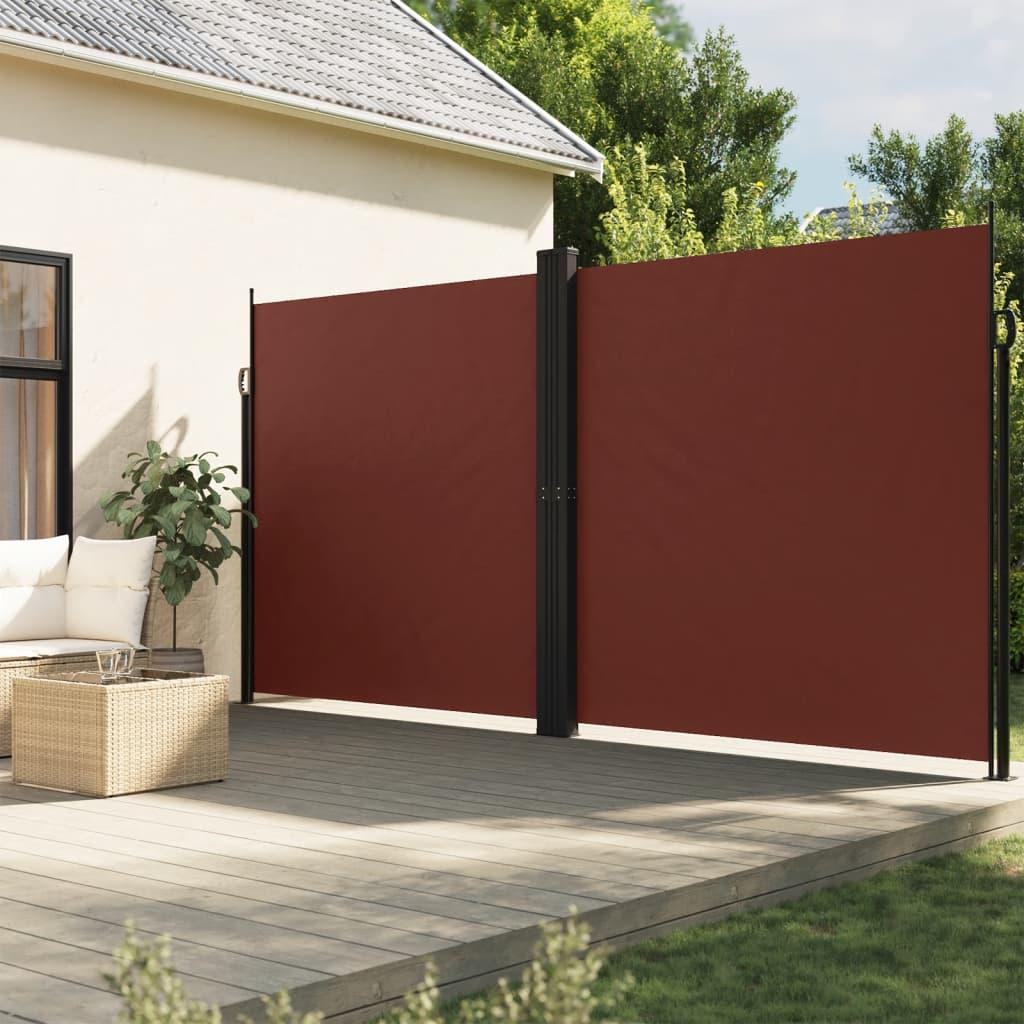 Sammenrullelig sidemarkise 200x600 cm brun