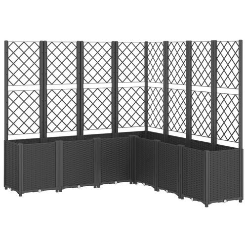 Plantekasse med espalier 160x160x140 cm PP sort