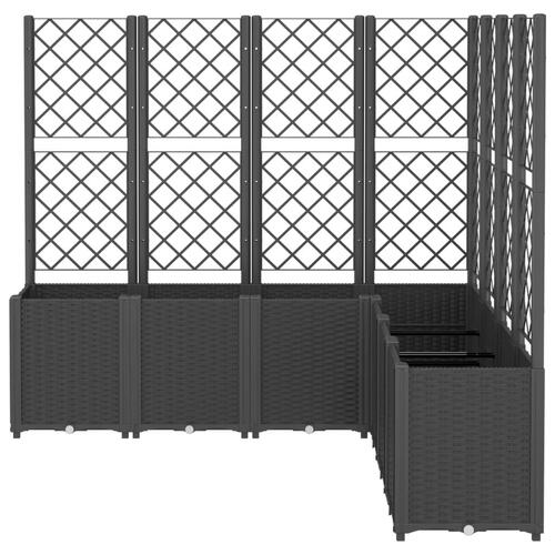 Plantekasse med espalier 160x160x140 cm PP sort