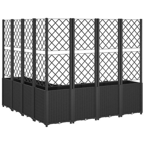 Plantekasse med espalier 160x160x140 cm PP sort