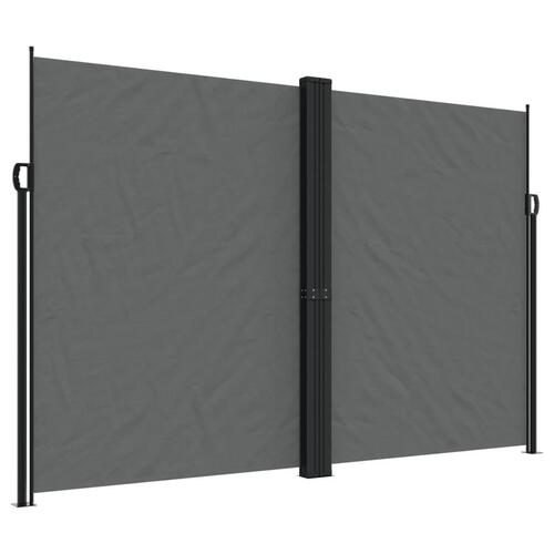 Sammenrullelig sidemarkise 220x600 cm antracitgrå