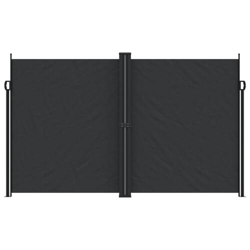 Sammenrullelig sidemarkise 200x600 cm sort