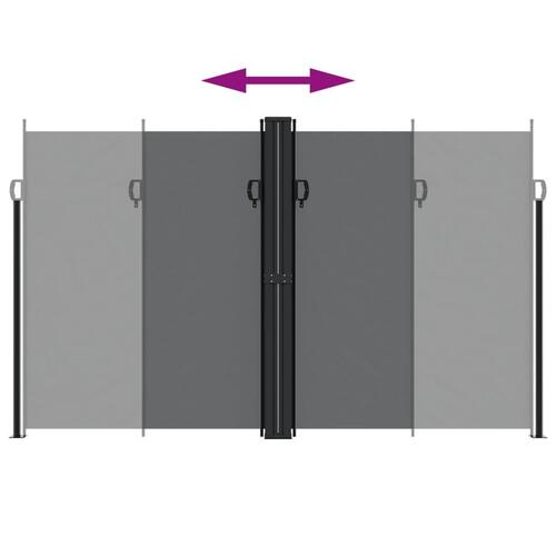 Sammenrullelig sidemarkise 200x600 cm sort