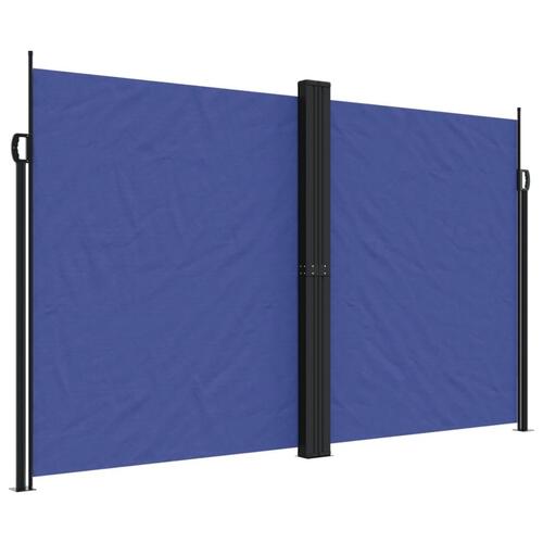 Sidemarkise 200x600 cm sammenrullelig blå
