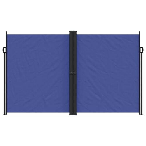Sidemarkise 200x600 cm sammenrullelig blå