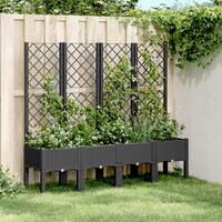 Plantekasse med espalier 160x40x142 cm PP sort