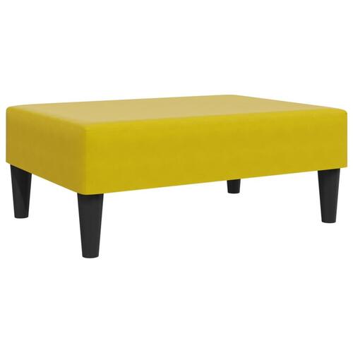 2 personers sofa med puder velour gul