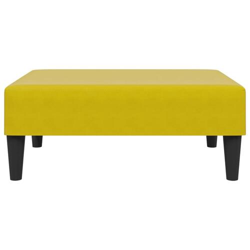 2 personers sofa med puder velour gul