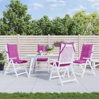 Stolehynder m. høj ryg 4 stk. oxfordstof pink