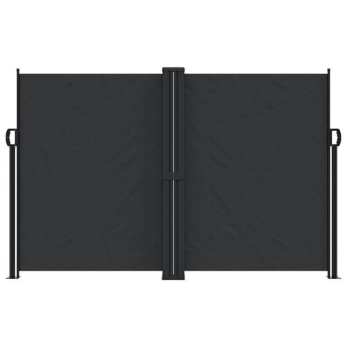 Sammenrullelig sidemarkise 160 x 600 cm sort