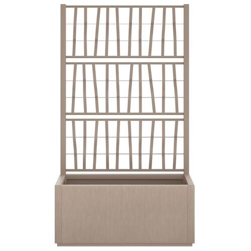 Plantekasse med espalier 80x36x140 cm PP lysebrun