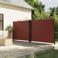 Sidemarkise 160x600 cm sammenrullelig brun