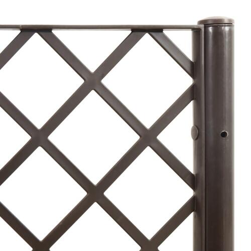 Plantekasse med espalier 120x40x142 cm PP brun
