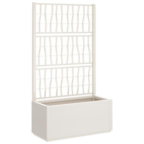 Plantekasse med espalier 80x36x140 cm PP hvid