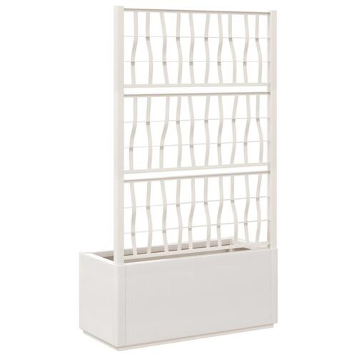 Plantekasse med espalier 80x36x140 cm PP hvid
