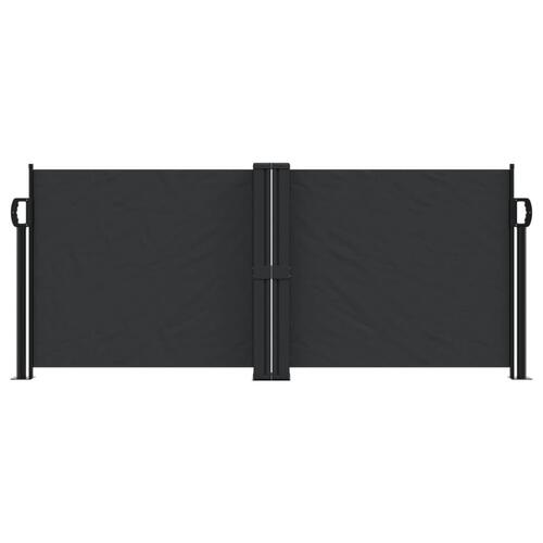 Sammenrullelig sidemarkise 100 x 600 cm sort