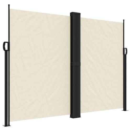 Sammenrullelig sidemarkise 180x600 cm cremefarvet