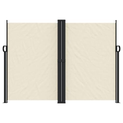 Sammenrullelig sidemarkise 180x600 cm cremefarvet