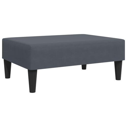 2 personers sofa med puder velour mørkegrå