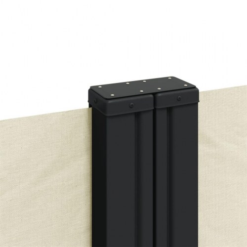 Sammenrullelig sidemarkise 120 x 600 cm cremefarvet