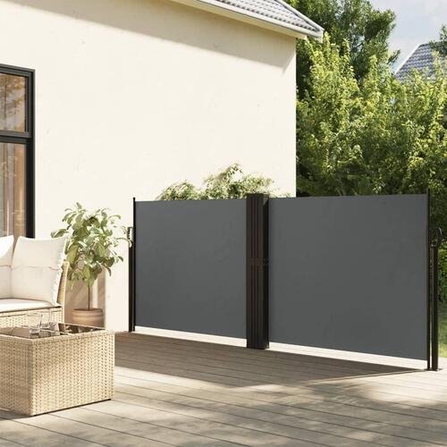 Sammenrullelig sidemarkise 100 x 600 cm antracitgrå