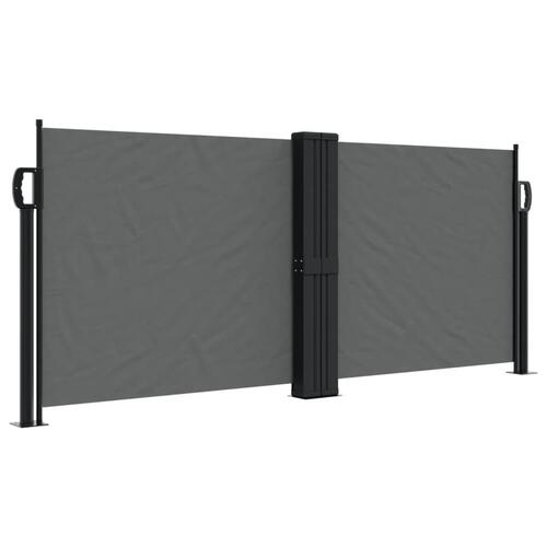Sammenrullelig sidemarkise 100 x 600 cm antracitgrå
