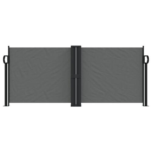 Sammenrullelig sidemarkise 100 x 600 cm antracitgrå