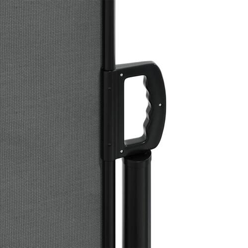 Sammenrullelig sidemarkise 100 x 600 cm antracitgrå