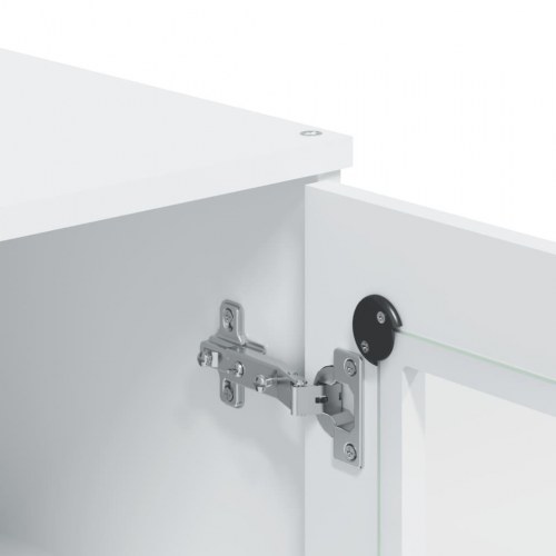 Vitrineskab VIKEN 80x40x190 cm massivt fyrretræ hvid