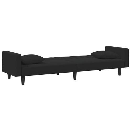2 personers sofa med puder velour sort