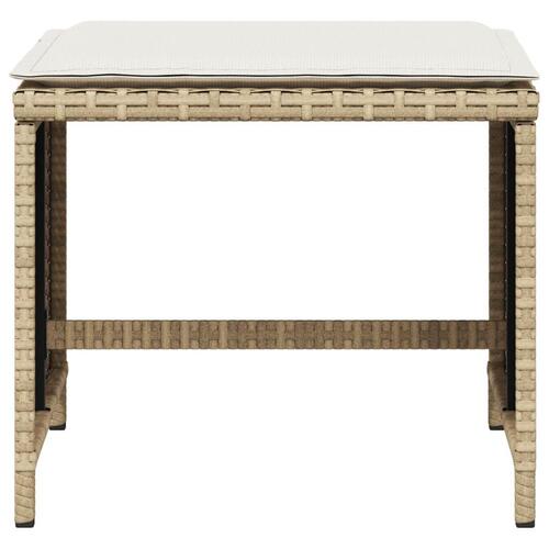Haveskamler 4 stk. med hynder 41x41x36 cm polyrattan beige