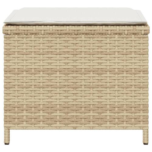 Haveskamler 4 stk. med hynder 41x41x36 cm polyrattan beige