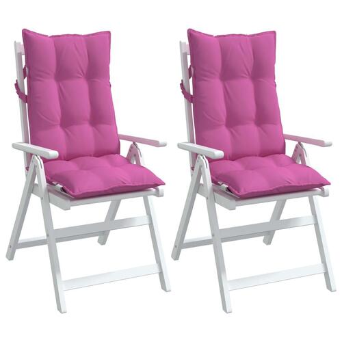 Stolehynder m. høj ryg 2 stk. oxfordstof pink