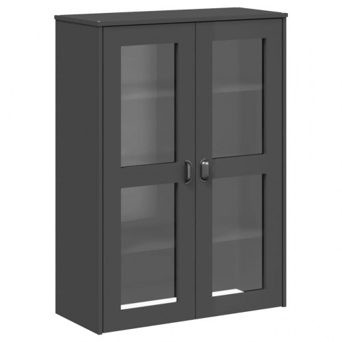 Skænk VIKEN 80x40x190 cm massivt fyrretræ antracitgrå