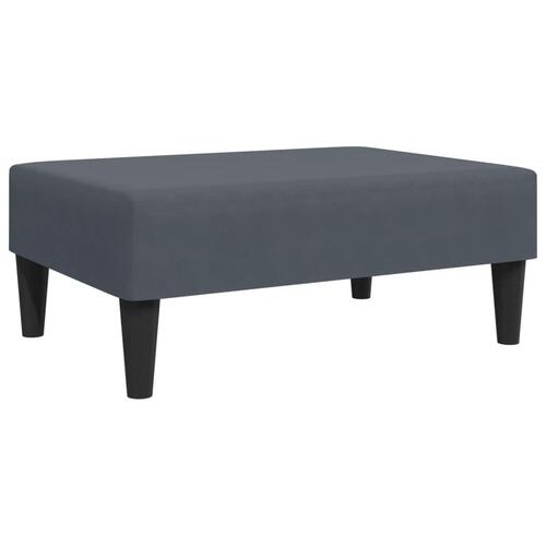 2 personers sofa med puder velour mørkegrå