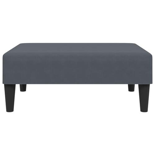2 personers sofa med puder velour mørkegrå