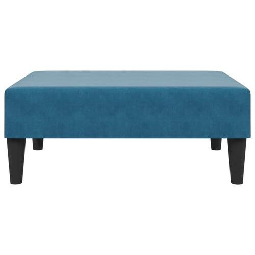2 personers sofa med puder velour blå