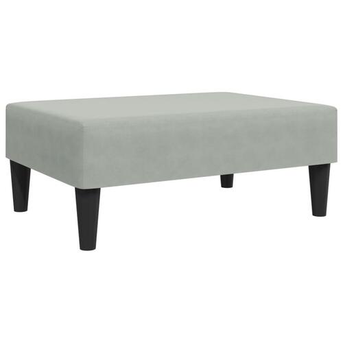 2 personers sofa med puder velour lysegrå