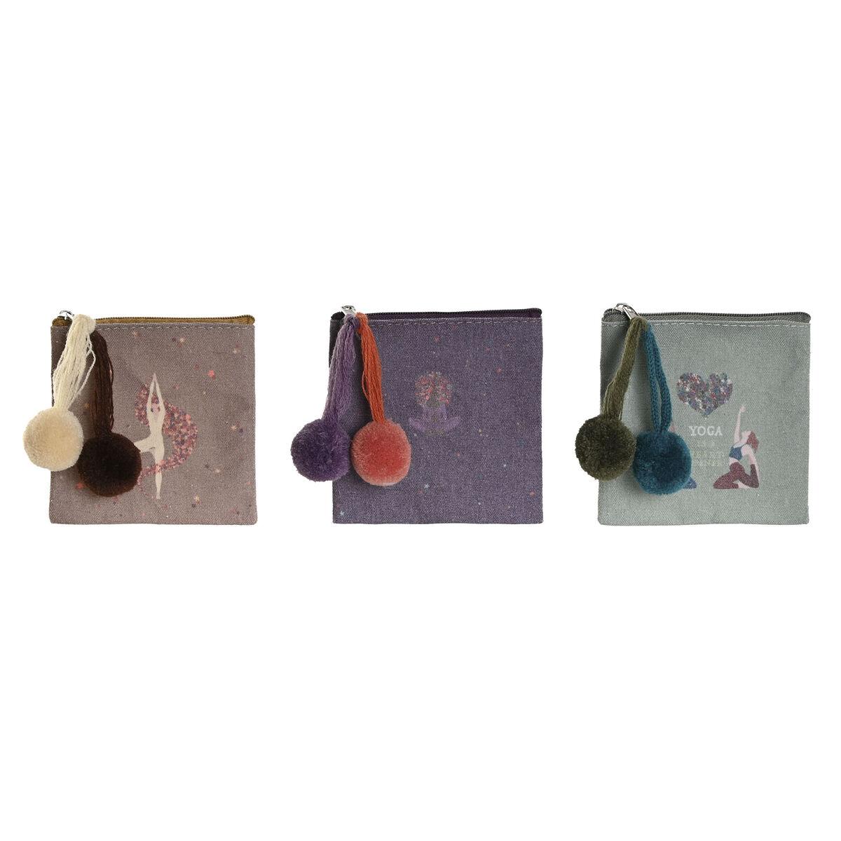 Møntpung - Brun/Grøn/Bourgogne, Yoga (3 stk.)