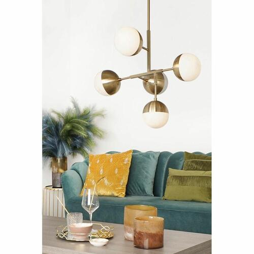 Loftslampe Metal Krystal Gylden (74 x 52 x 168 cm)