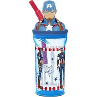 Kop med Sugerør Capitán América CZ11331 360 ml 3D