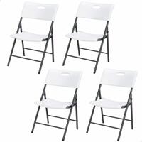 Polstrede Campingstol Lifetime Hvid 4 enheder 50 x 58 x 83 cm
