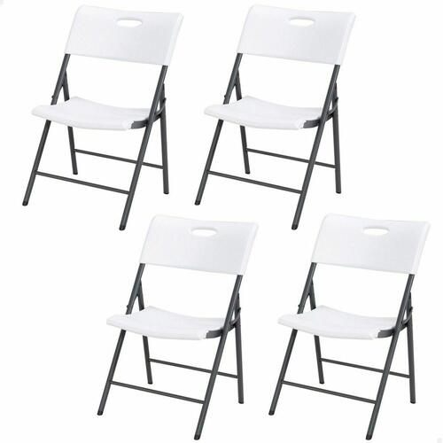 Polstrede Campingstol Lifetime Hvid 4 enheder 50 x 58 x 83 cm
