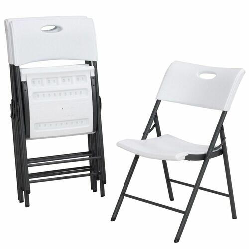 Polstrede Campingstol Lifetime Hvid 4 enheder 50 x 58 x 83 cm