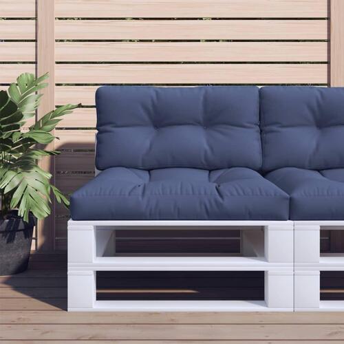 Pallehynde 80x40x12 cm stof marineblå